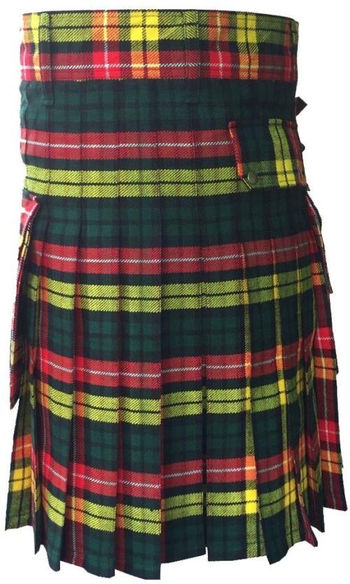 Scottish Men Utility Sports Traditional Buchanan Tartan Kilt
