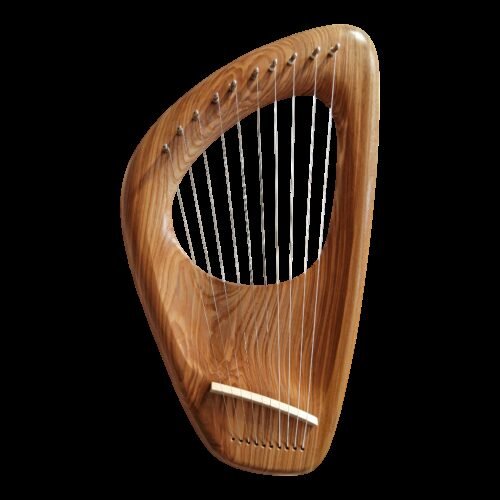 10 String Pentatonic Lyre Waldorf Musical Instrument Ash Wood Handcrafted Tuning Key and Bag Included