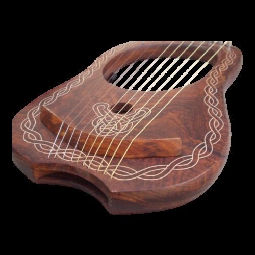 Lyre Harp 10 string Engraving Lyre