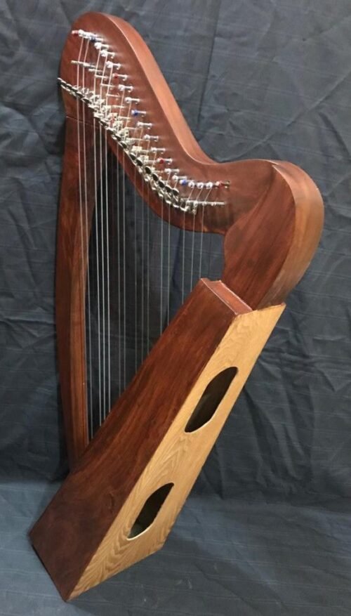 22 String Lever Solid Rose Wood Harp