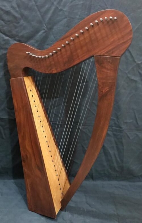 22 String Lever Solid Rose Wood Harp