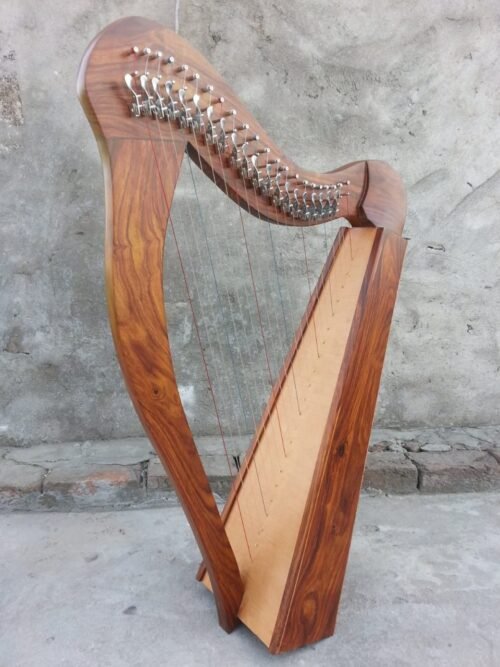 New Lever 22 Lever String Engraving Harp