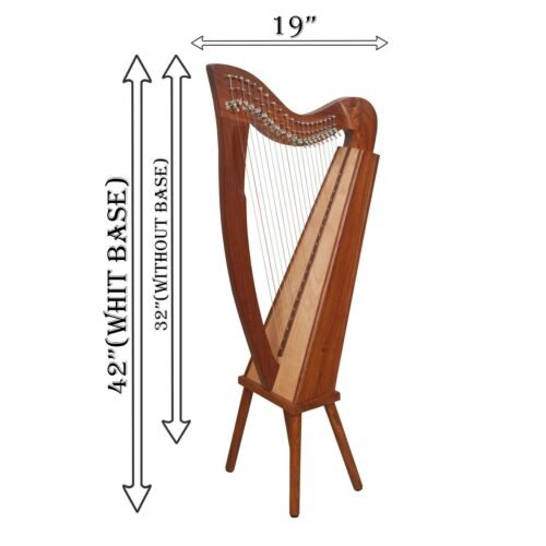 20 String McHugh Harp Square Back, Lever harp, Irish Harp, Celtic Harp